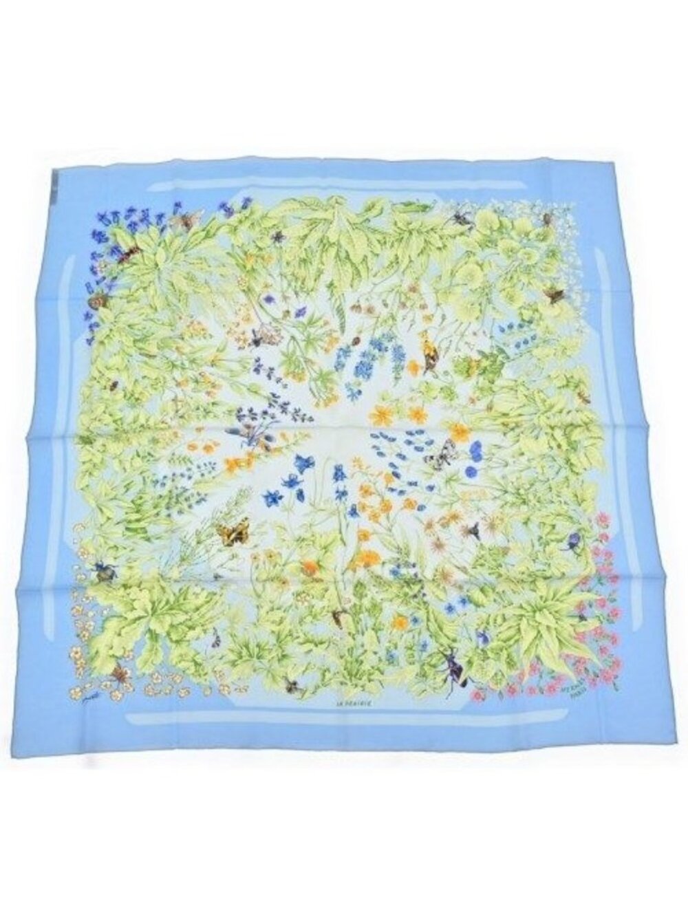 Hermes Bandana Scarf Blue